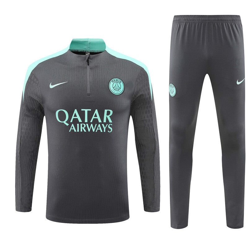PSG Grey And Mint 1/4 Zip Tracksuit