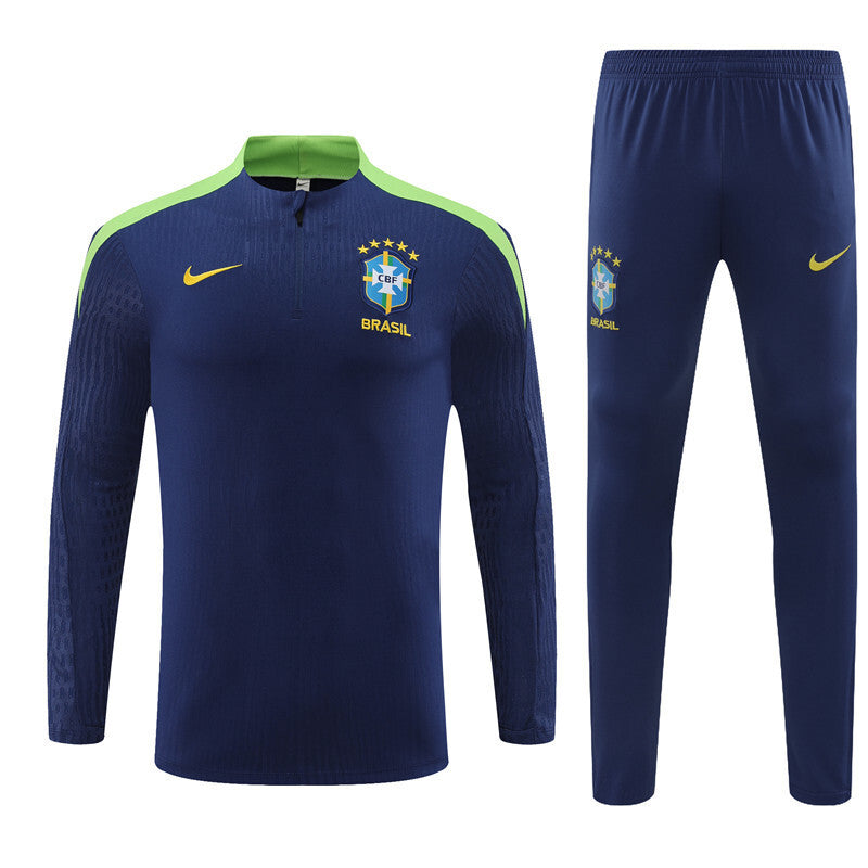 Brazil Dark Blue 1/4 Zip Tracksuit