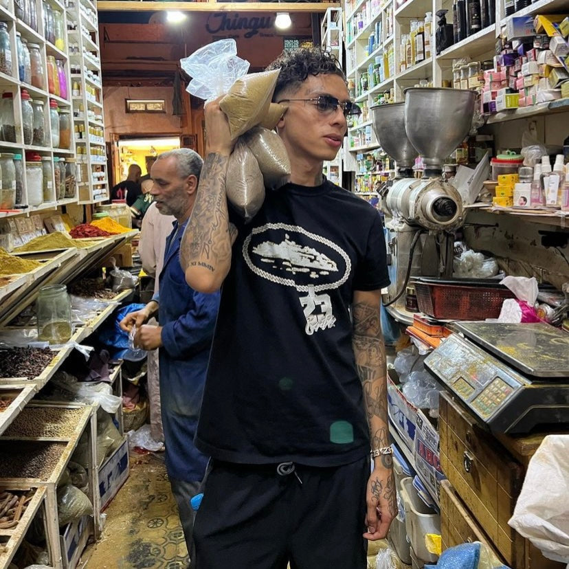 Corteiz RTW x Central Cee 23 Chain T-Shirt - Black