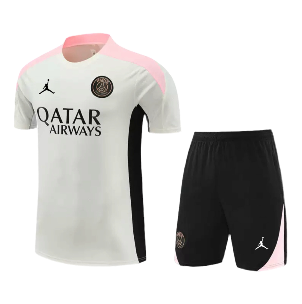 White Pink/ Black PSG Short Set