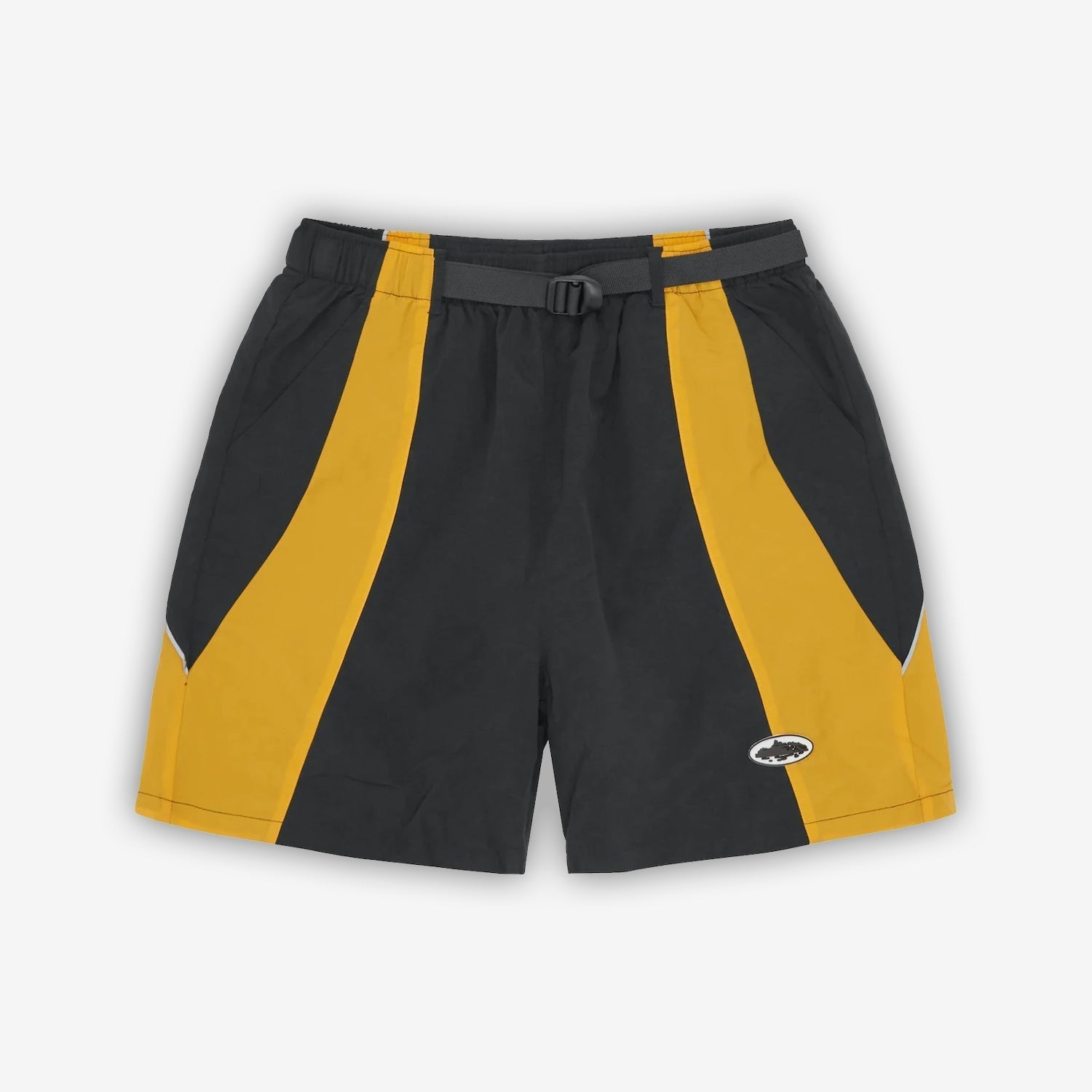 Corteiz RTW Spring Shorts - Black / Yellow