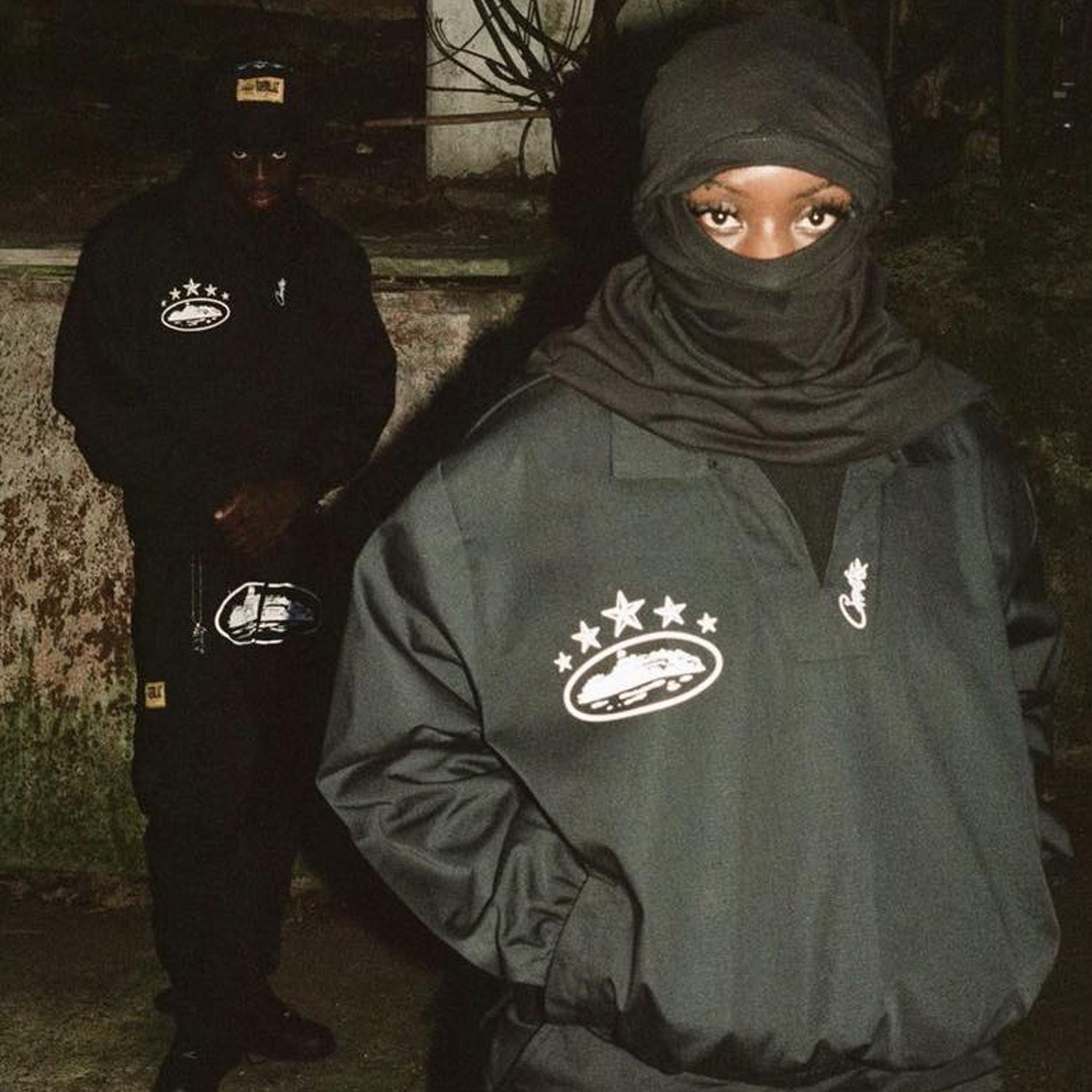 Corteiz RTW 5 Starz Alcatraz Guerillaz Cargo Trouser - Black / White