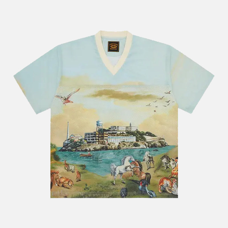 Corteiz RTW Narnia Jersey - Blue / Cream