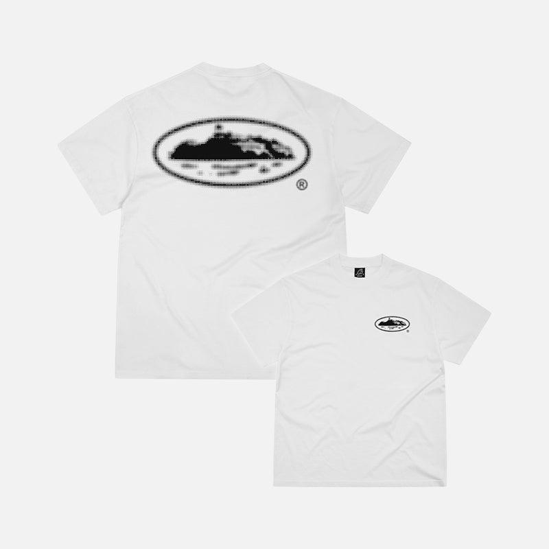Corteiz RTW Halftone Island T-Shirt - White / Black