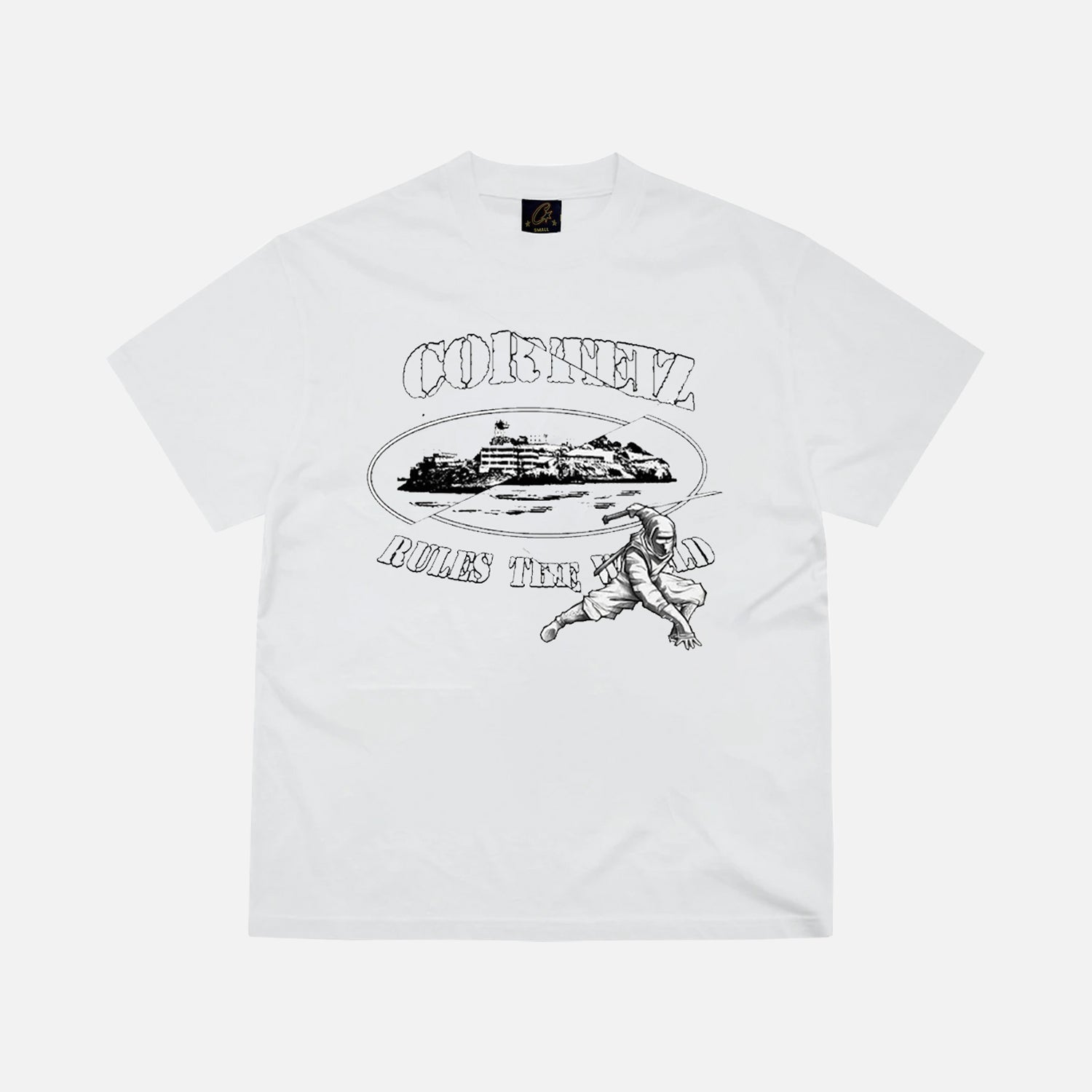 Corteiz RTW Alcatraz Ninja T-Shirt - White / Black