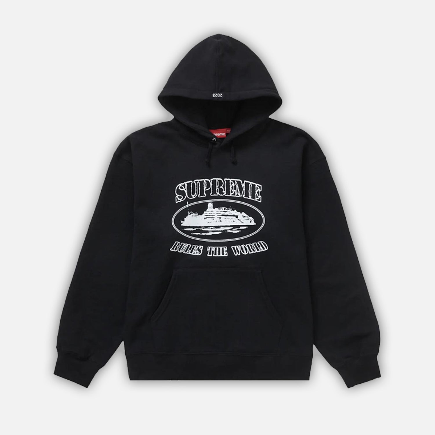 Corteiz RTW x Supreme Superior Hoodie - Black / White