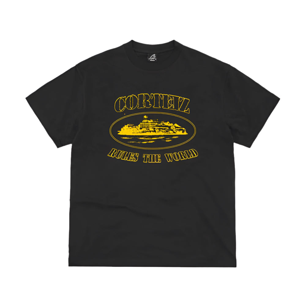 Corteiz RTW Glow In The Dark OG Alactraz T-Shirt - Black