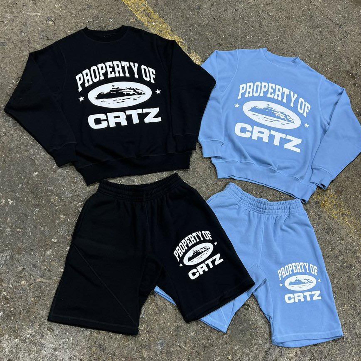 Corteiz RTW Property Sweatshirt - Baby Blu