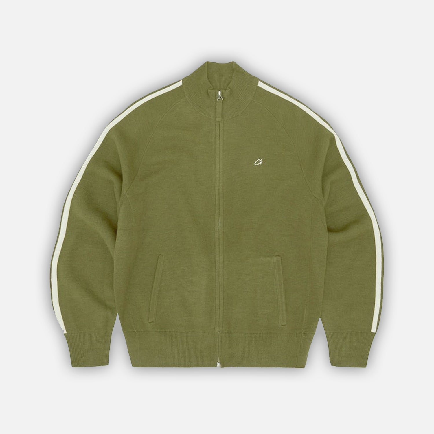 Corteiz RTW VVS Knit Zip Up Fleece - Olive