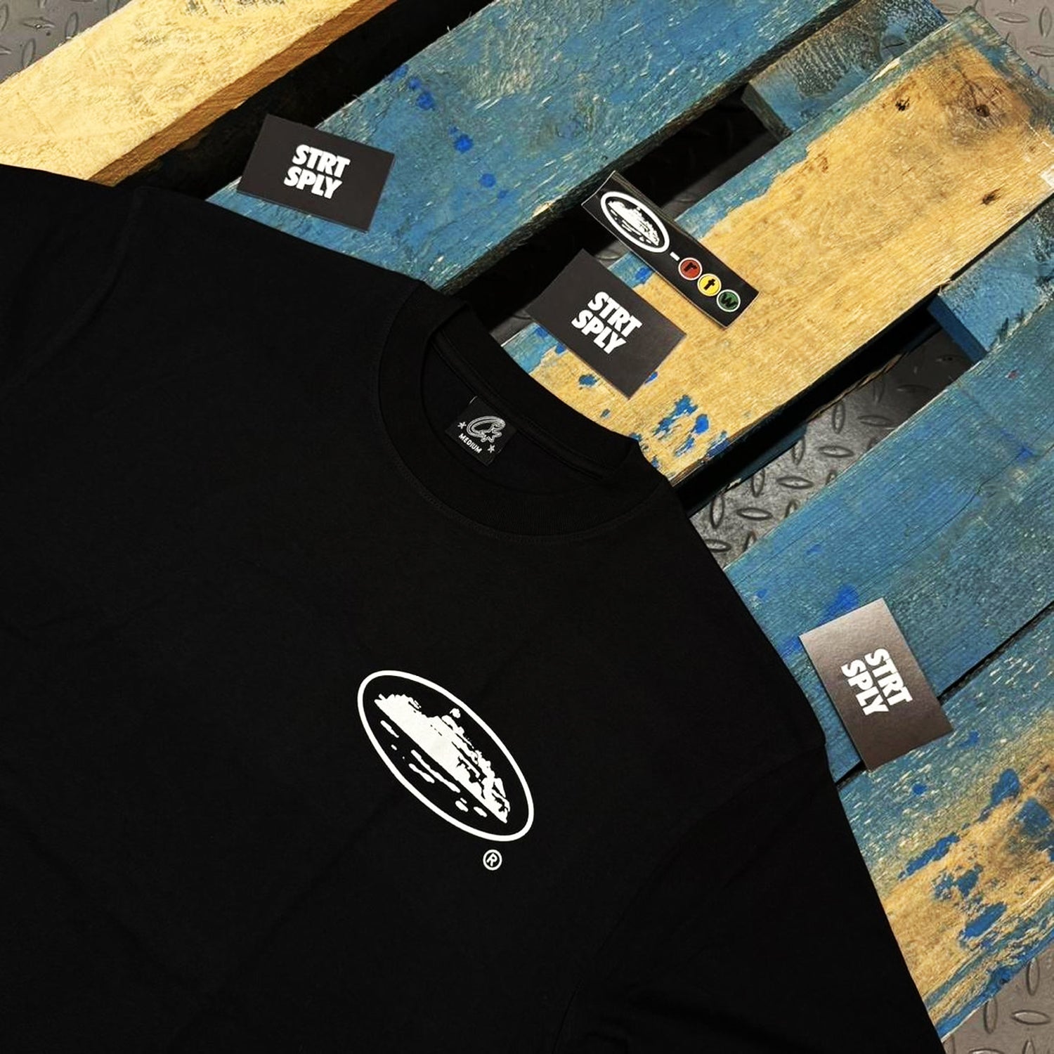 Corteiz RTW OG Island T-Shirt - Black / White