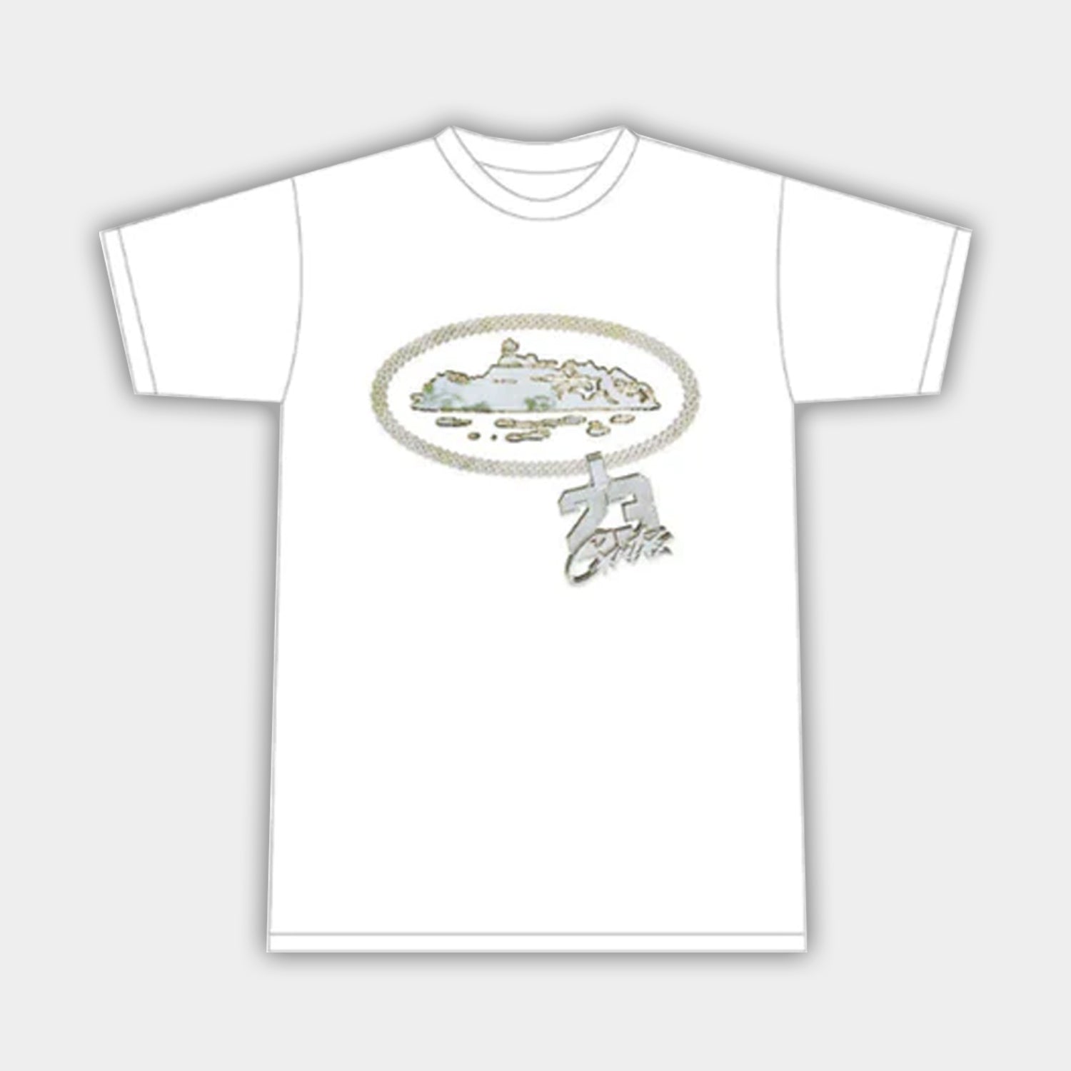 Corteiz RTW X Central CEE 23 Chain T Shirt - White