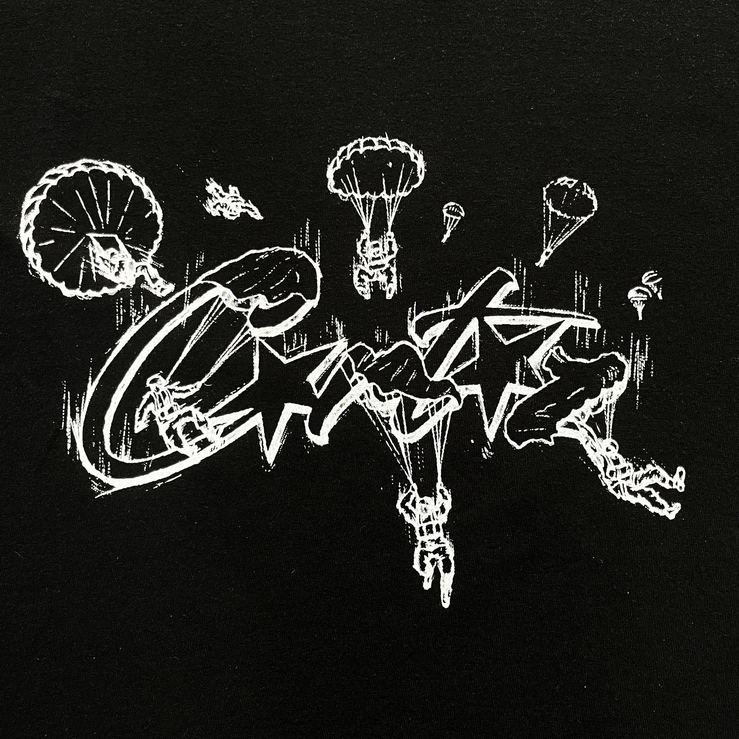 Corteiz RTW Allstarz Skydiver T-Shirt - Black / White