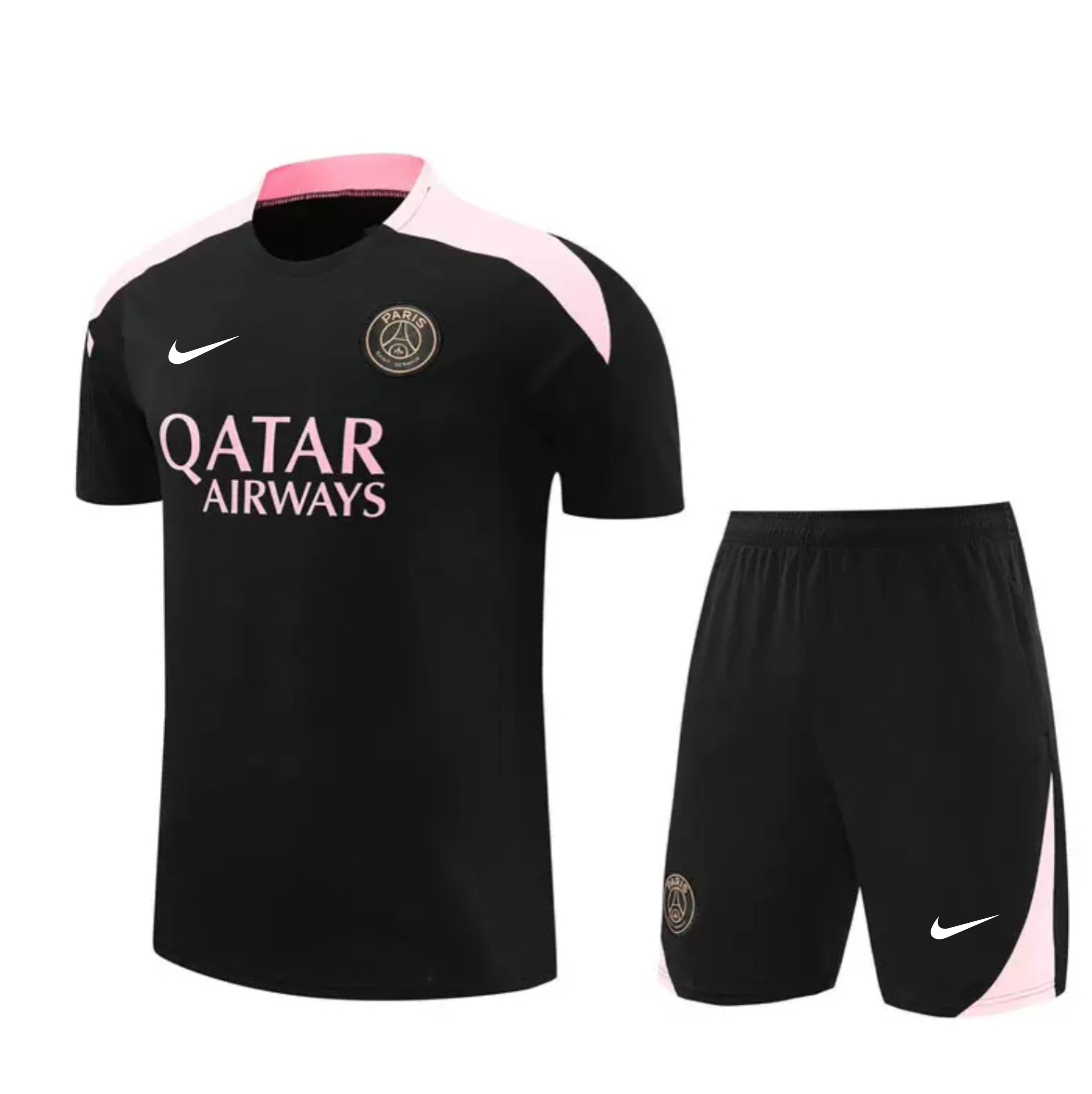 Black/Pink PSG Shorts Set
