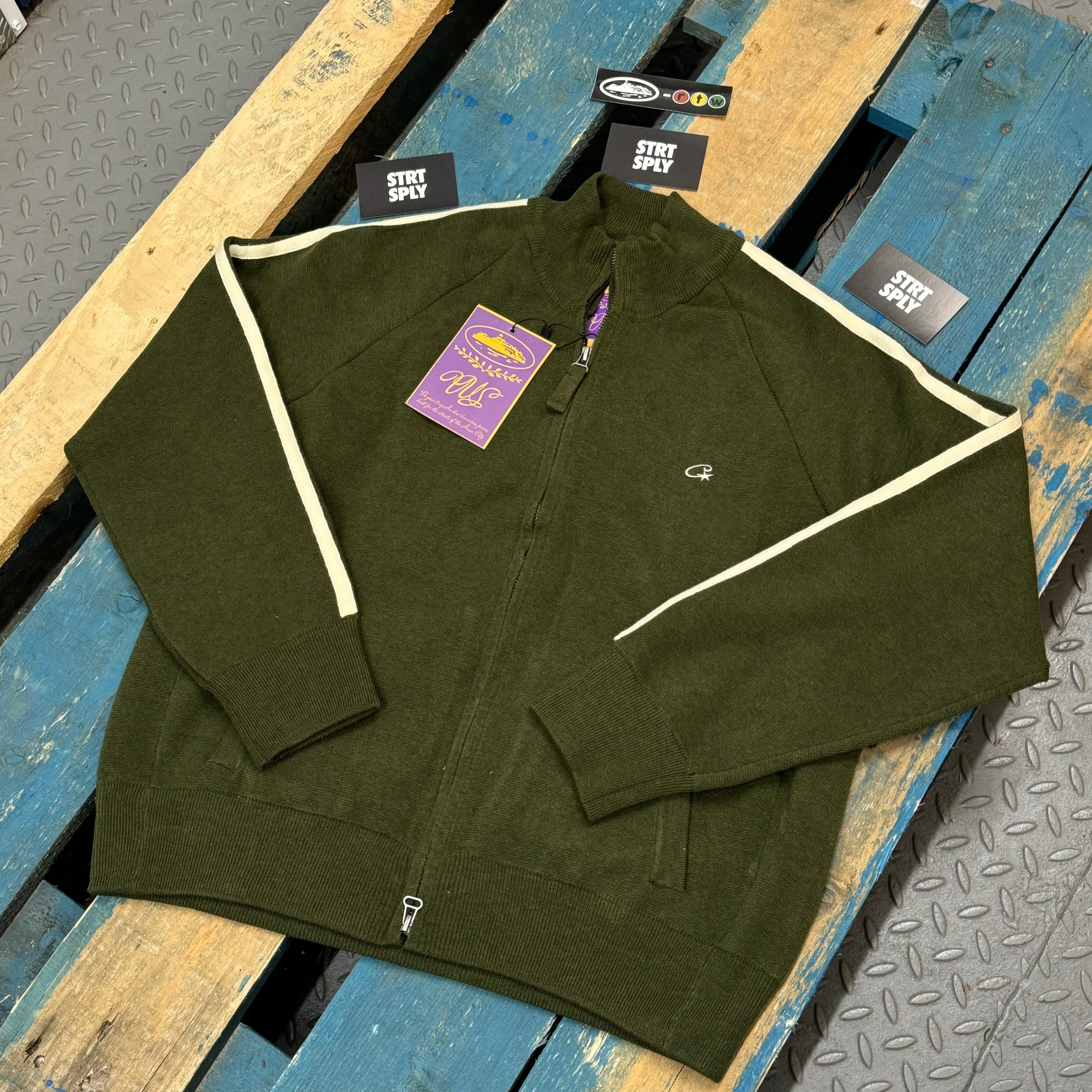 Corteiz RTW VVS Knit Zip Up Fleece - Olive