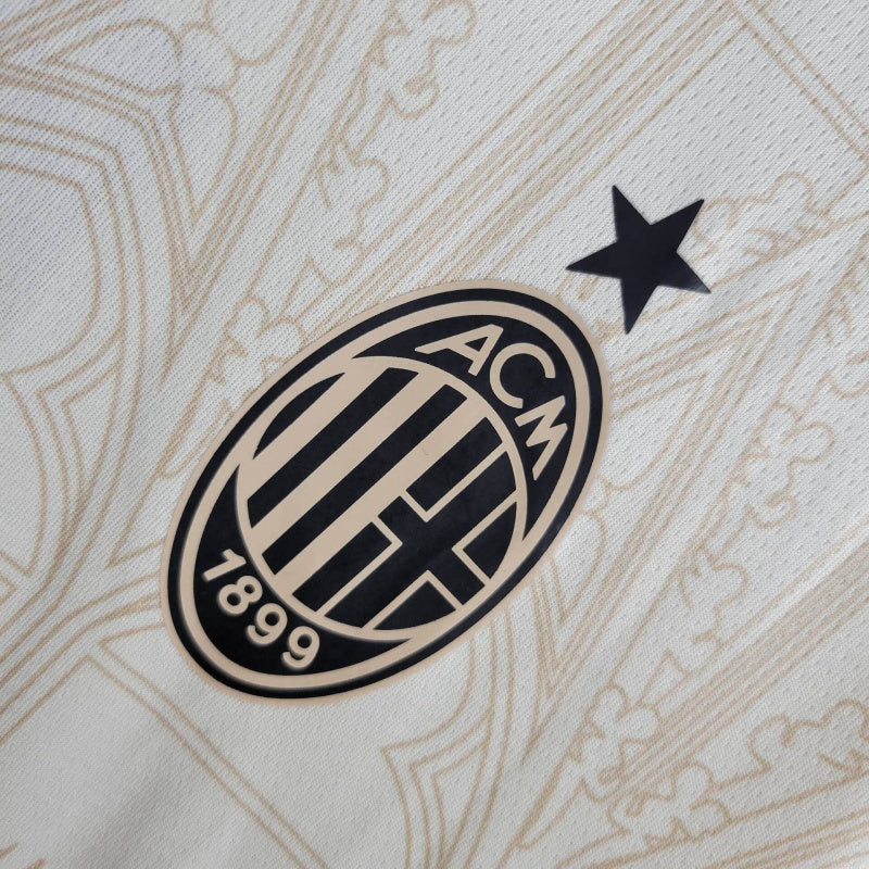 23/24 AC Milan x PLEASURES White Fourth Jersey