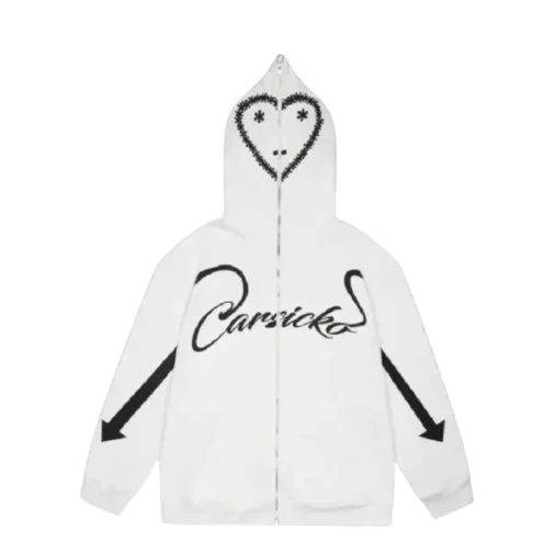 Carsicko Love Spread Zip Up Hoodie - University White