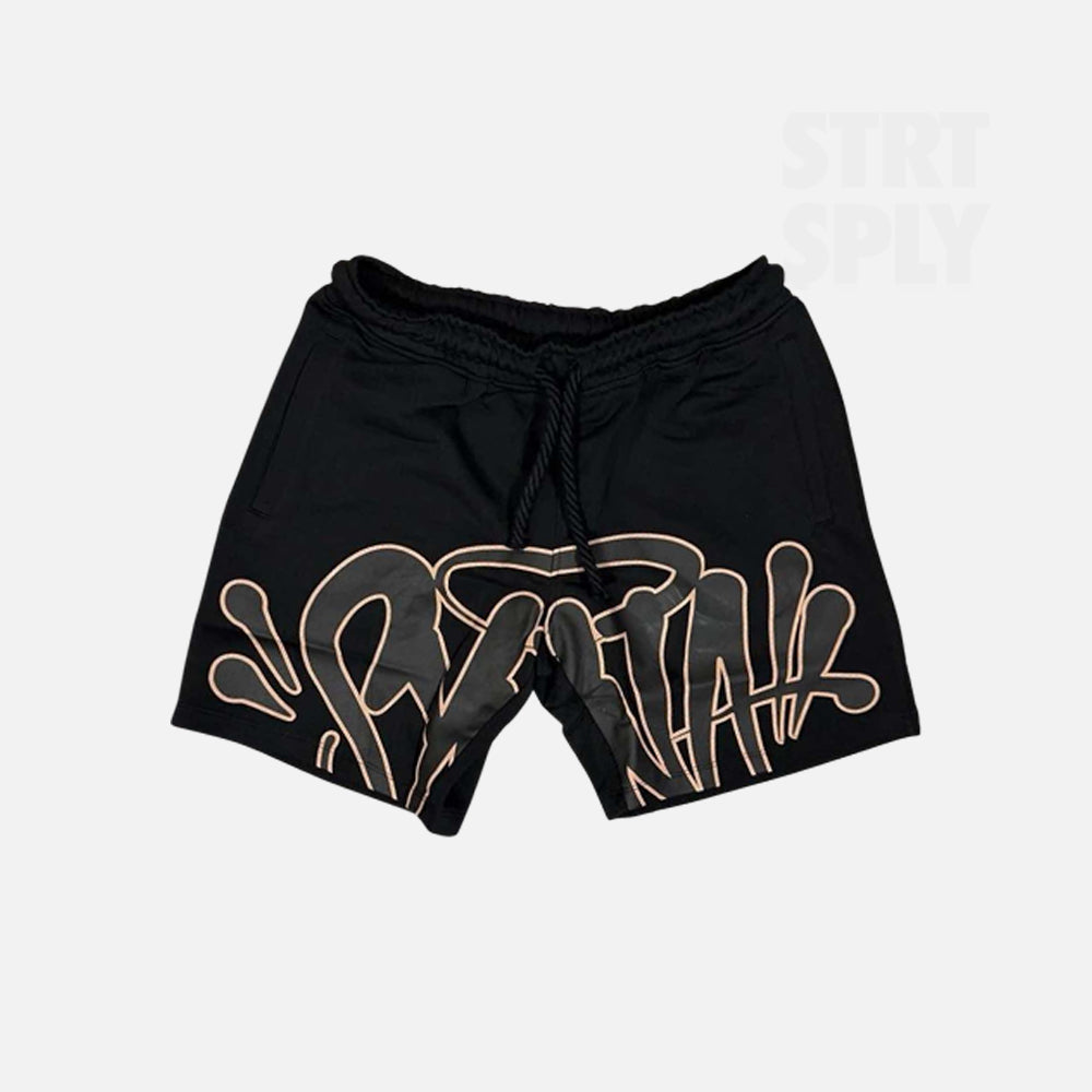 Syna World T-Shirt & Shorts Logo Set - Black / Rose Gold