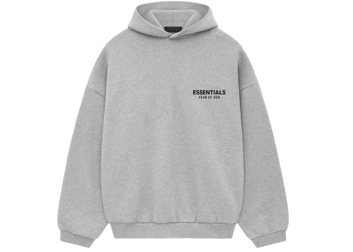 Fear of God Essentials Fleece Hoodie (FW24) Light Heather Gray