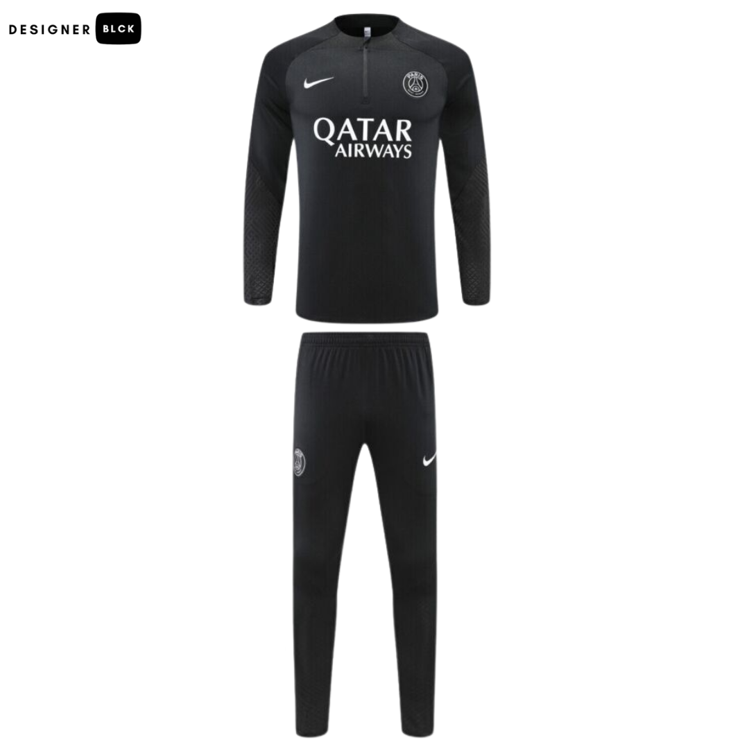 PSG Black 1/4 Zip Tracksuit