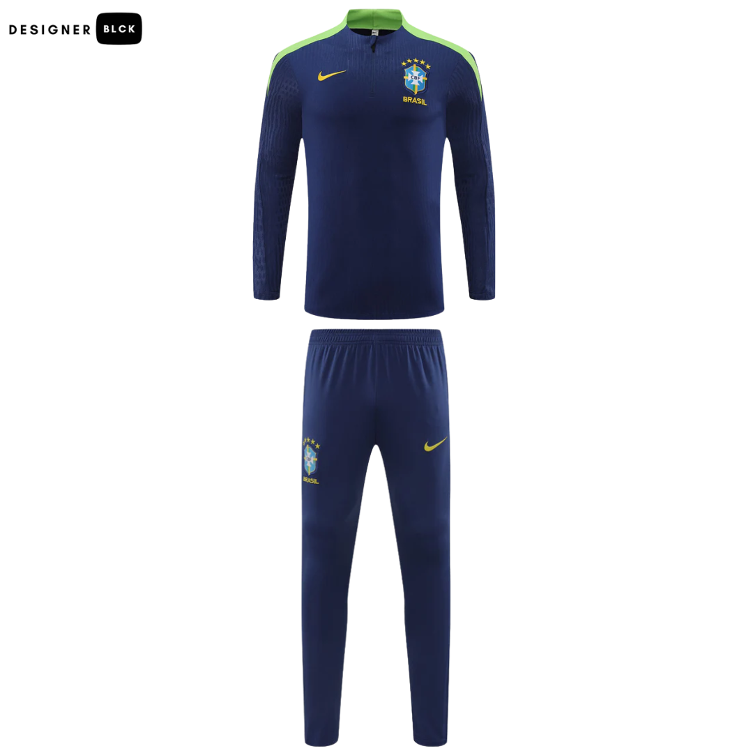 Brazil Dark Blue 1/4 Zip Tracksuit