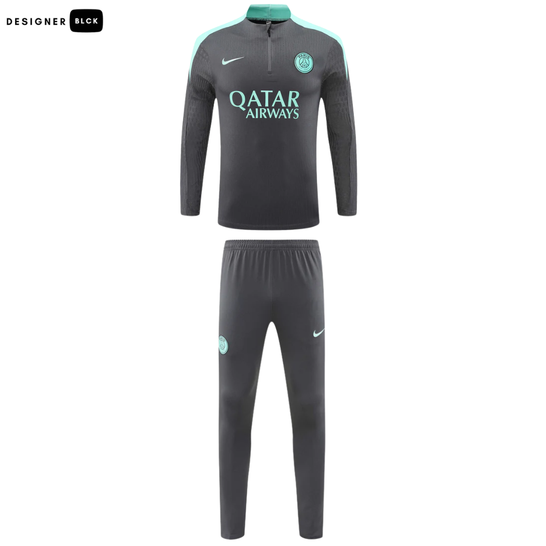 PSG Grey And Mint 1/4 Zip Tracksuit