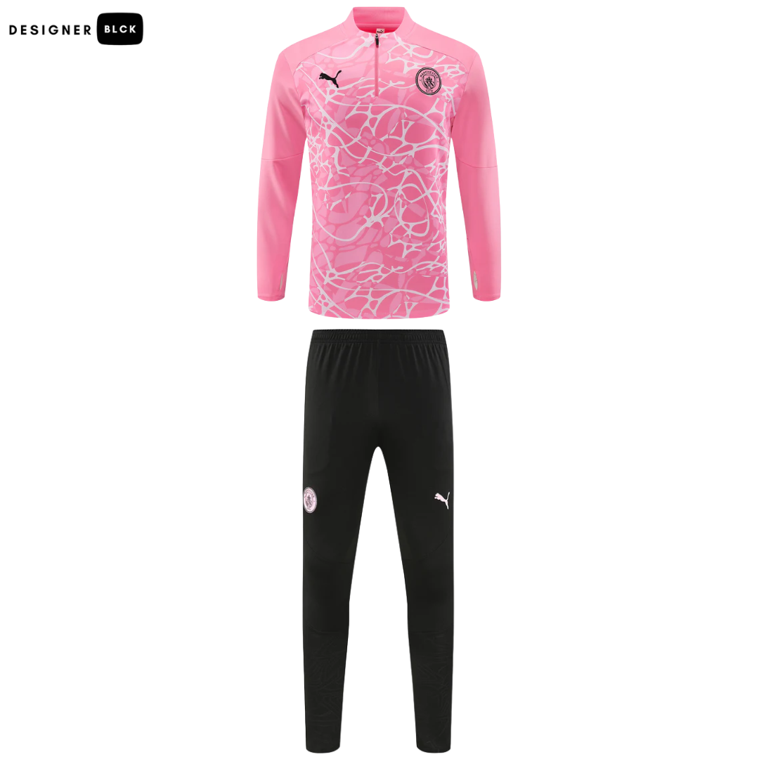Manchester City Pink 1/4 Zip Tracksuit