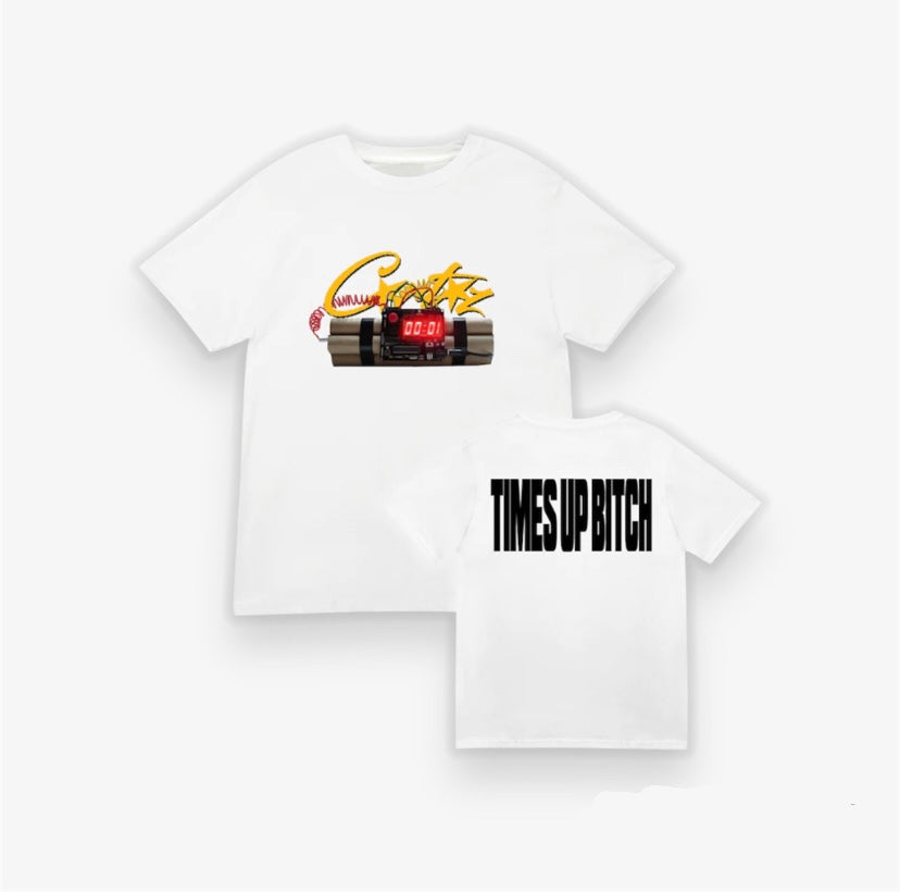 Corteiz RTW Timebomb T Shirt - White / Yellow