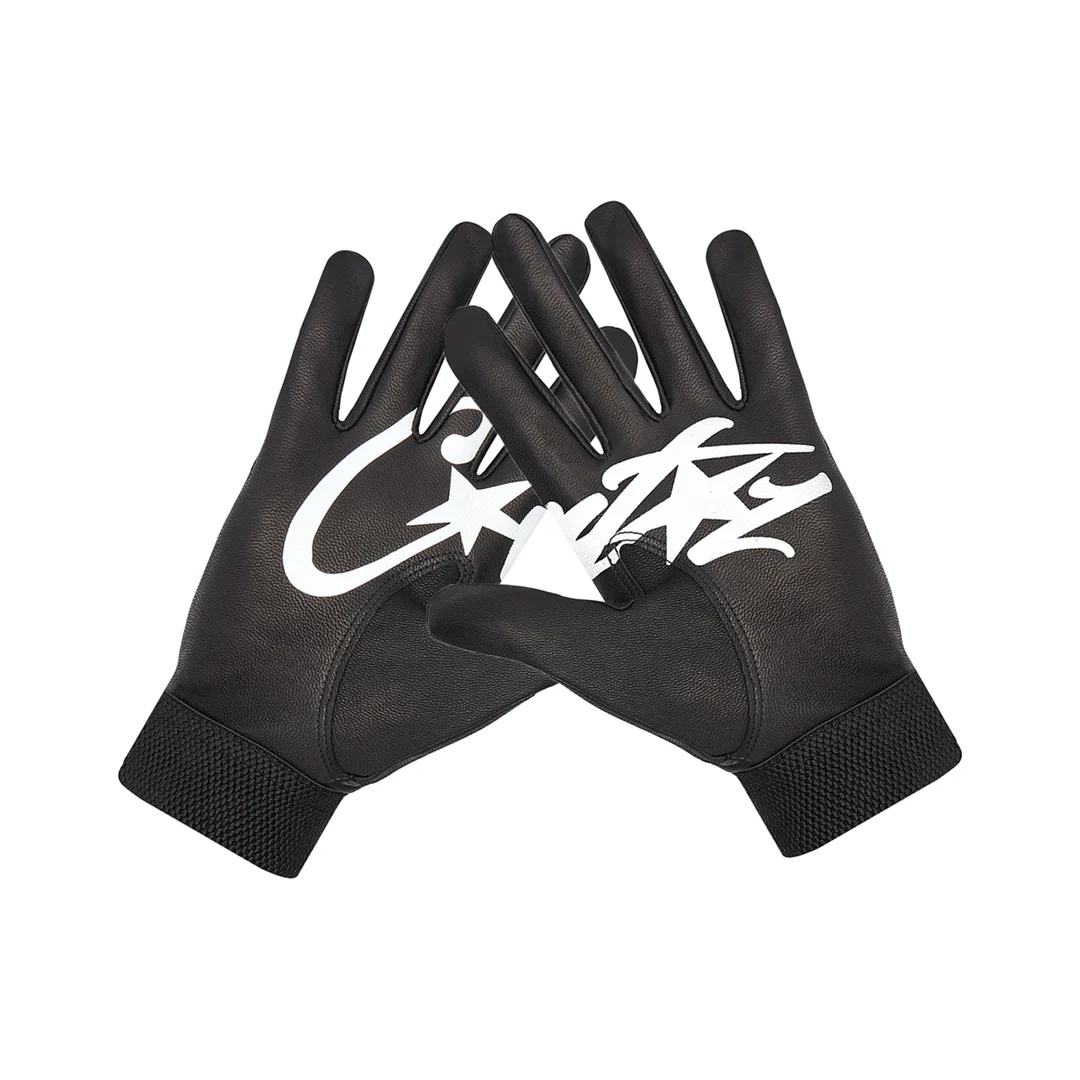 Corteiz Leather Gloves - Black
