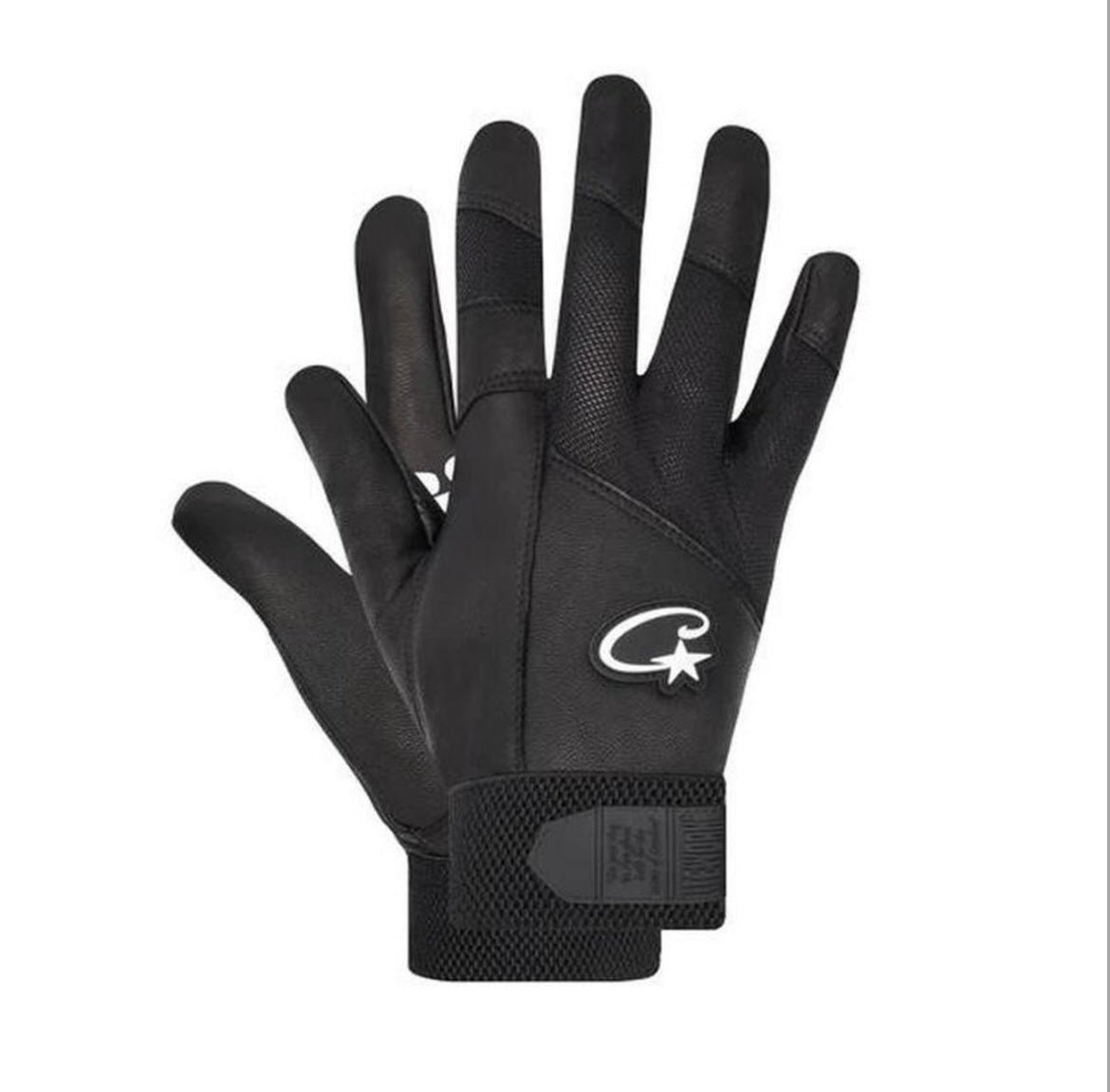 Corteiz Leather Gloves - Black