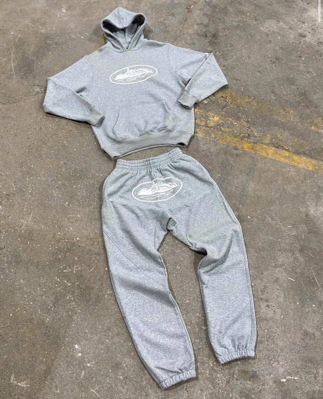 Corteiz RTW Alcatraz Hoodie - Heather Grey