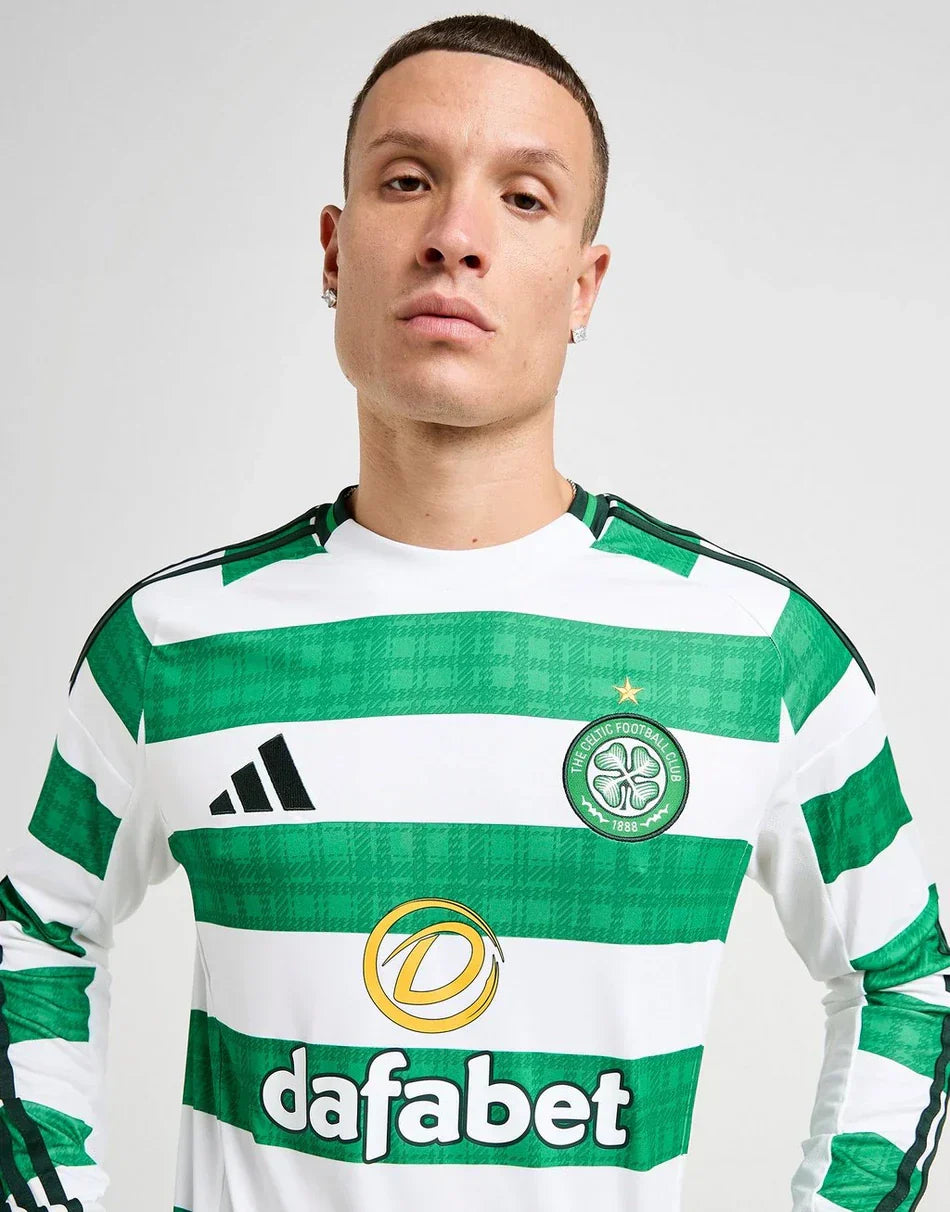 ADIDAS CELTIC 2025/26 LONG SLEEVE HOME JERSEY