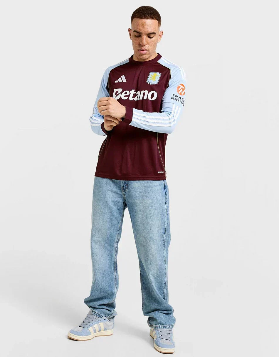 ADIDAS ASTON VILLA FC 2025/26 LONG SLEEVE HOME SHIRT
