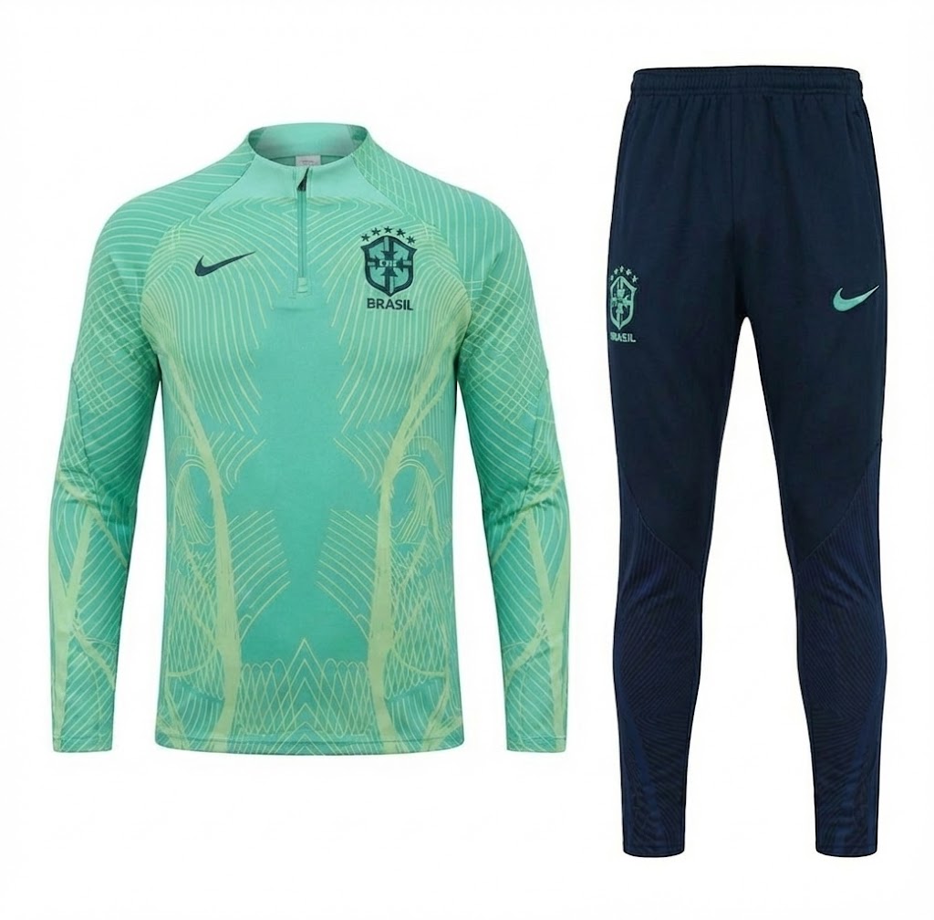 Brazil Green 1/4 Zip Tracksuit