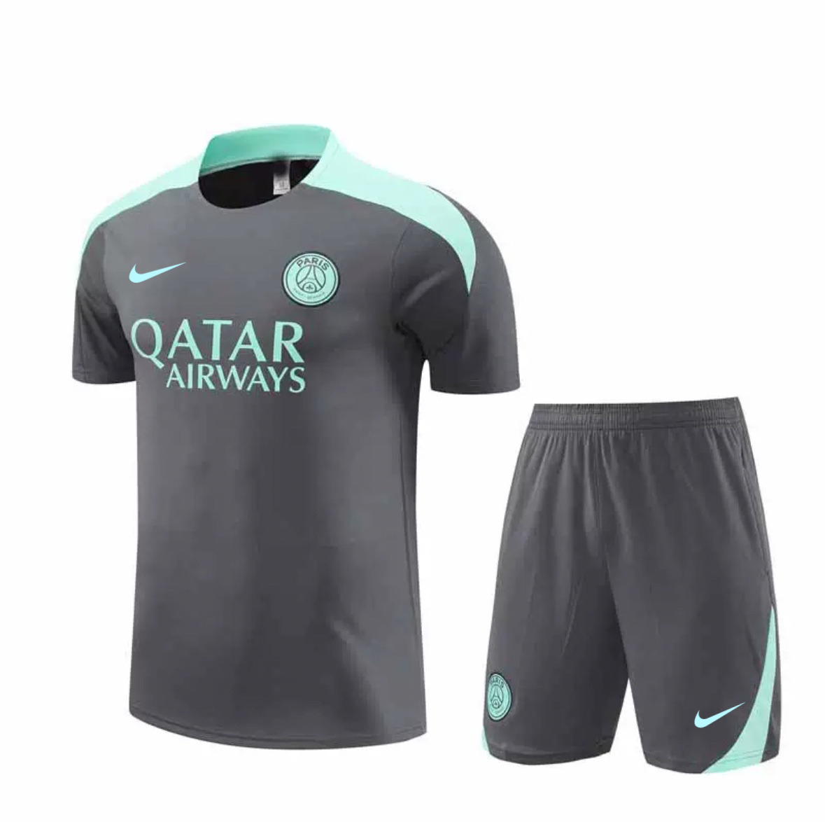 Grey/Mint Green PSG Short Set