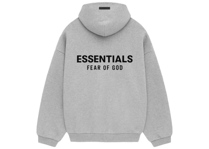 Fear of God Essentials Fleece Hoodie (FW24) Light Heather Gray