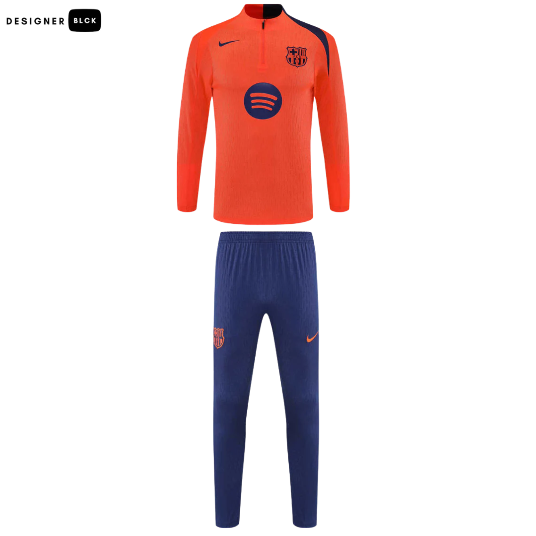 FC Barcelona Orange T90 1/4 Zip Tracksuit