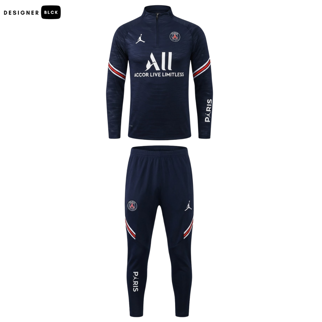 Jordan x PSG Navy 1/4 Zip Tracksuit