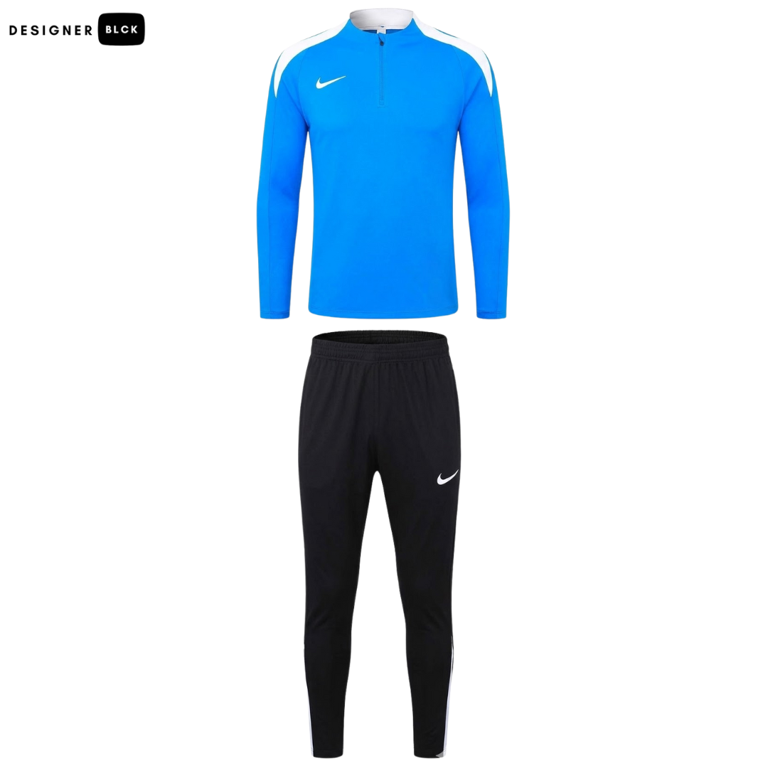 Nike Blue And White 1/4 Zip Tracksuit