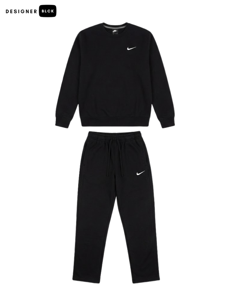 Nike Club Sweatshirt & Bottoms Set - Black [LIMITED OFFER]