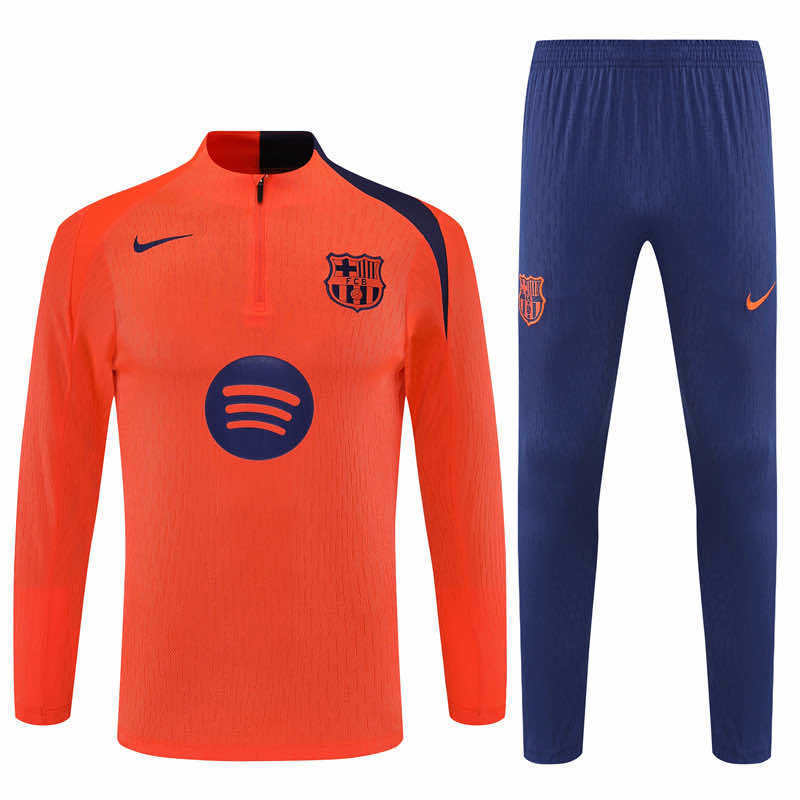 FC Barcelona Orange T90 1/4 Zip Tracksuit